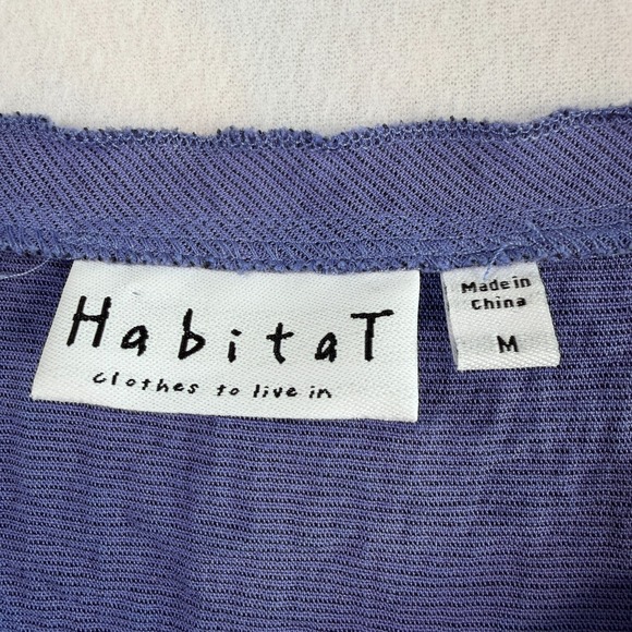 Habitat Womens Faux Layered Top Purple Size M Lagenlook Artsy Coastal Boho Boxy - Picture 5 of 7
